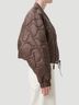 AGOLDE Solid Brown Iona Quilted Jacket in Cocoa Size M - photo 5
