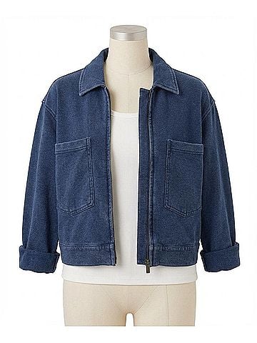 Z Supply Heritage Knit Denim Jacket in Indigo (view 1)