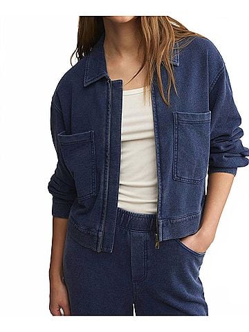 Z Supply Heritage Knit Denim Jacket in Indigo (view 2)
