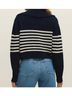 Z Supply Stripes Blue Kovac Sweater Jacket in Eclipse Size L - photo 3
