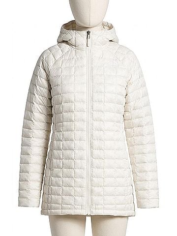 The North Face Thermoball Hd Hooded Parka in White Dune Edge (view 1)