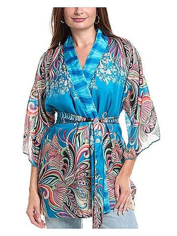 Johnny Was Ollia Kimono in Volante Scarf (view 2)