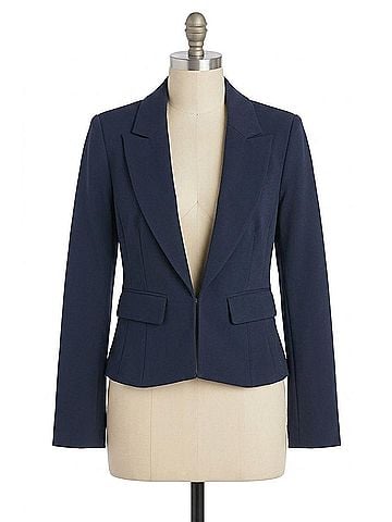 Central Park West Chelsea Rugby Stripe Dickey Jacket in Navy (view 1)