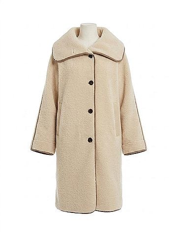 Varley Clemence Sherpa Coat in Sandshell (view 1)