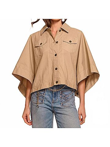 Ramy Brook Beatrice Wide Sleeves Jacket in Sandtone (view 2)