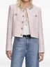 Self-Portrait Pink Sequin Boucle Jacket in Pink Size 2 - photo 2