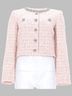 Self-Portrait Pink Sequin Boucle Jacket in Pink Size 2 - photo 4