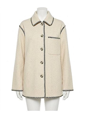 Z Supply Olivia Whipstitch Jacket in Oatmeal Heather (view 1)