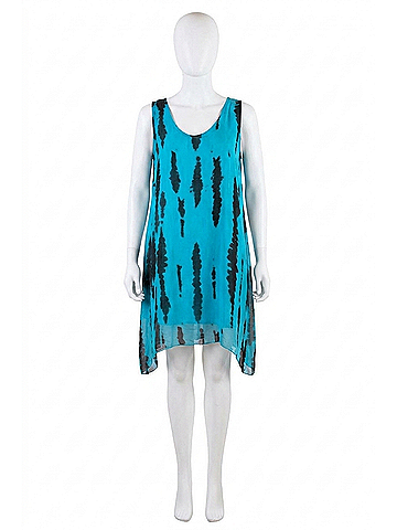 GiGi Moda Chiara Tie Dye Dress in Turquoise (view 1)