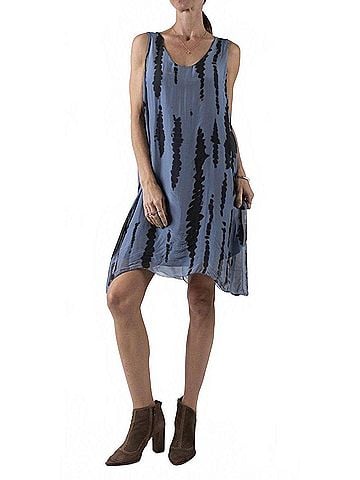 GiGi Moda Chiara Tie Dye Dress in Blue (view 2)