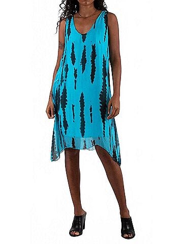 GiGi Moda Chiara Tie Dye Dress in Turquoise (view 2)
