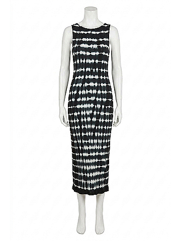 NATION LTD Christy Midi Dress in Tie Dye Stripe (view 1)