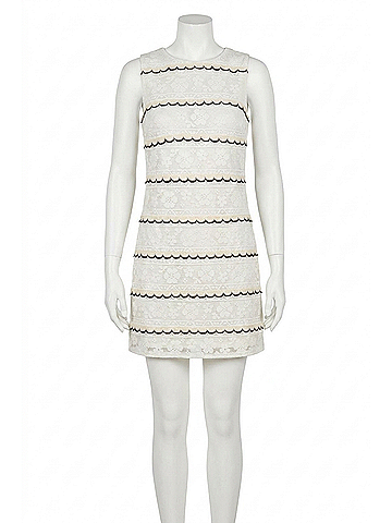 Show Me Your Mumu Cynthia Mini Dress in French Vanilla Lace (view 1)
