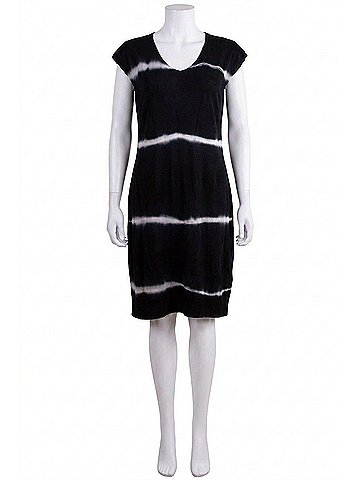 GiGi Moda Abriana Tie Dye Midi Dress in Black (view 1)