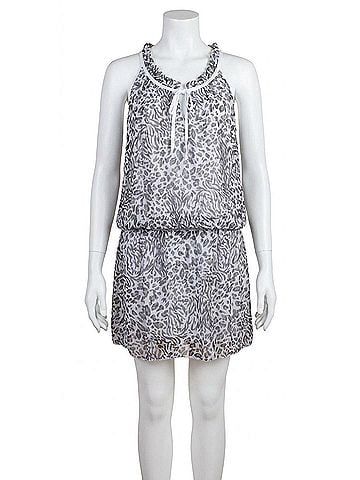 GiGi Moda Mariola Safari Print Mini Dress in White (view 1)