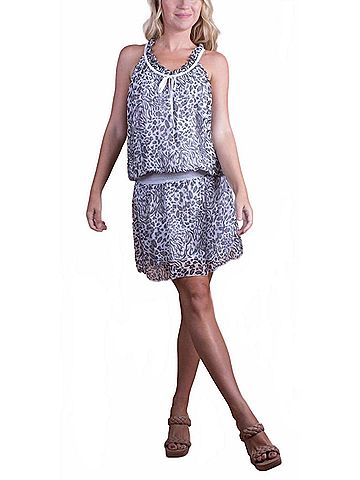 GiGi Moda Mariola Safari Print Mini Dress in White (view 2)