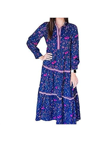 Sincerely Ours Roxanne Long Sleeve Dress in Floral Symphony (view 2)