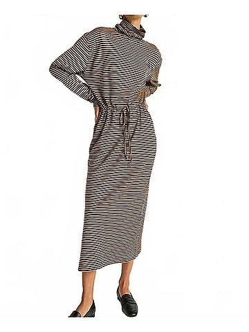 NATION LTD Mariel Dress in Cocoa Stripe (view 2)