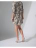 Joseph Ribkoff Animal Print Brown Python Dress in Beige/Multi Size 8 - photo 3