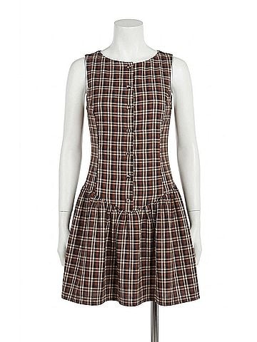 Show Me Your Mumu Meester Mini Dress in Saddle Plaid (view 1)