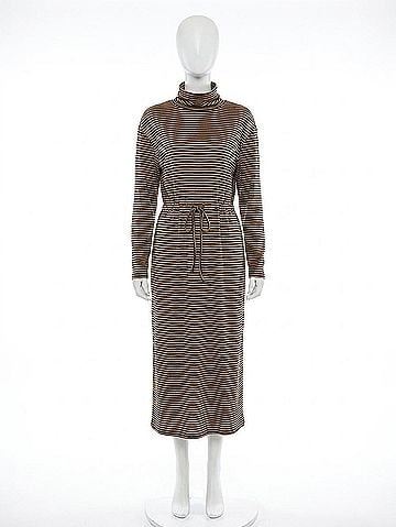 NATION LTD Mariel Dress in Cocoa Stripe (view 1)