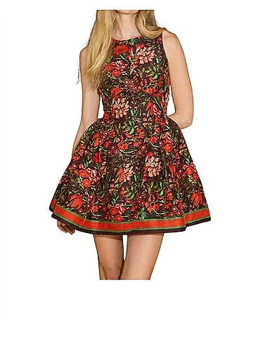Hunter Bell Layne Mini Dress in Holiday Floral (view 2)