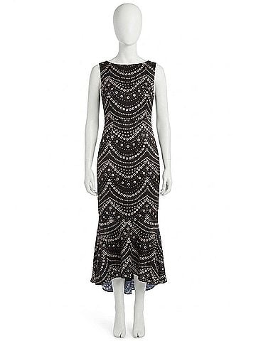 MISA Los Angeles Patricia Midi Dress in Stranded Pearls (view 1)