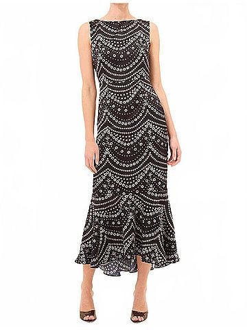 MISA Los Angeles Patricia Midi Dress in Stranded Pearls (view 2)