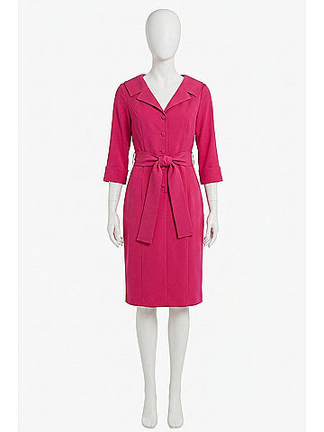 Joseph Ribkoff Knee Length Shirt Dress in Geranium (view 1)