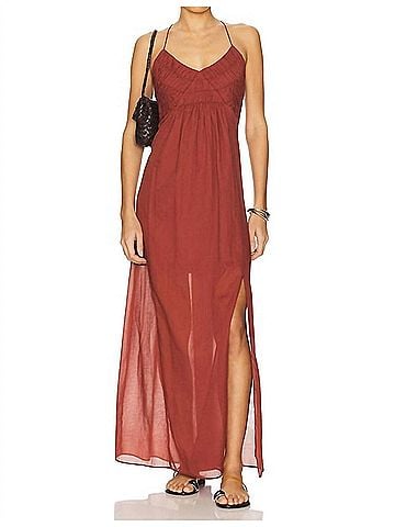 Steve Madden Brianna Maxi Dress in Dusty Brick (view 2)