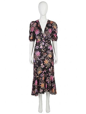 MISA Los Angeles Rosalie Dress in Dusted Cluster Satin (view 1)