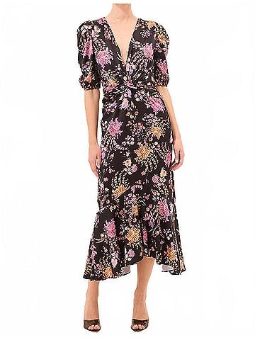 MISA Los Angeles Rosalie Dress in Dusted Cluster Satin (view 2)