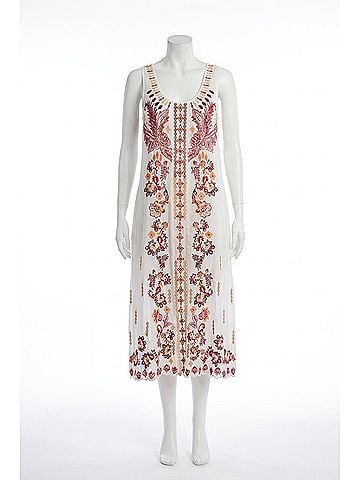 Johnny Was Amiva Slip Dress in White (view 1)