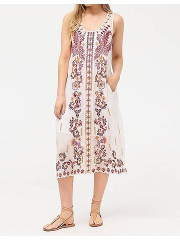 Johnny Was Amiva Slip Dress in White (view 2)