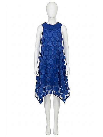 Joseph Ribkoff 3d Dot Mesh Mini Trapeze Dress in Royal Sapphire (view 1)