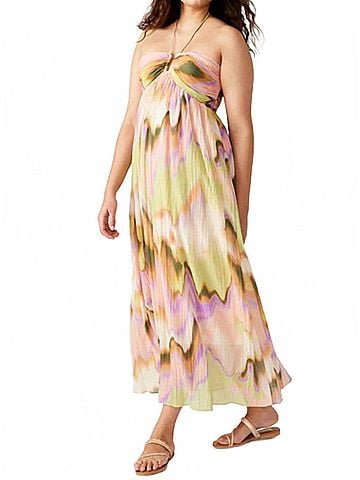 Steve Madden Nolita Halter Maxi Dress in Multi (view 2)