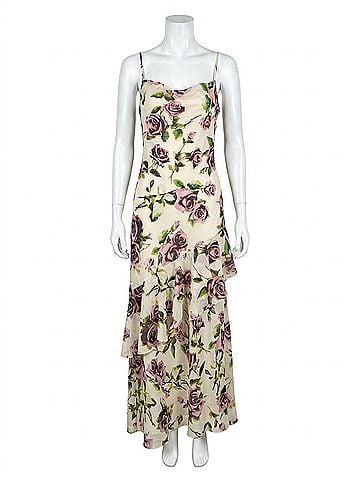 L'Agence Viola Silk Cowl-Neck Gown in Romantic Rose (view 1)