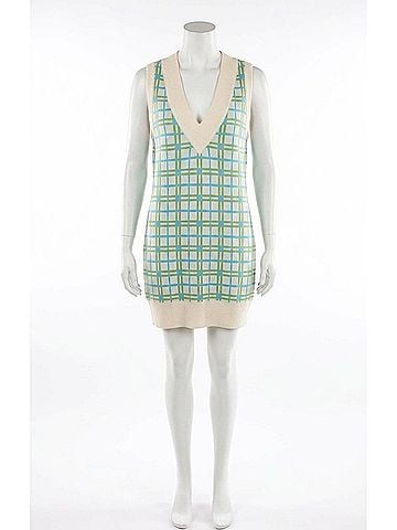 Show Me Your Mumu Hartford Tank Sweater Dress in On The Green Plaid (view 1)