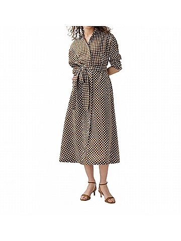 Ann Mashburn Charlie Shirtwaist Dress in Tobacco/Ivory (view 2)