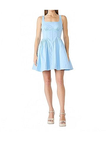 Steve Madden Vail Mini Dress in Azure Blue (view 2)