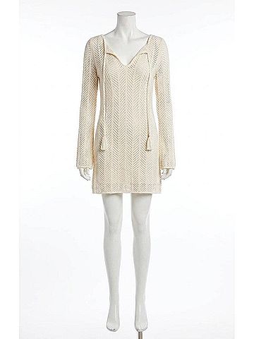 Z Supply Falling Waters Crochet Dress in Cloud (view 1)
