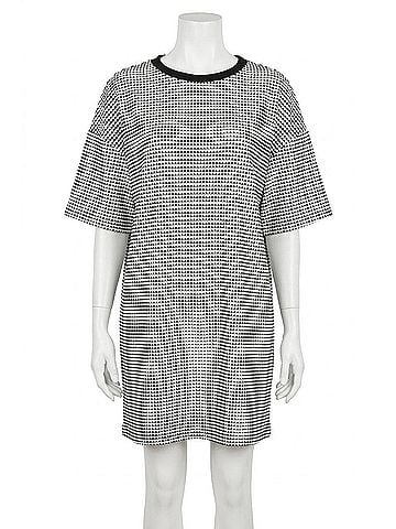 ANNIEWEAR Lose My Mind Knit Dress in Black/ White (view 1)