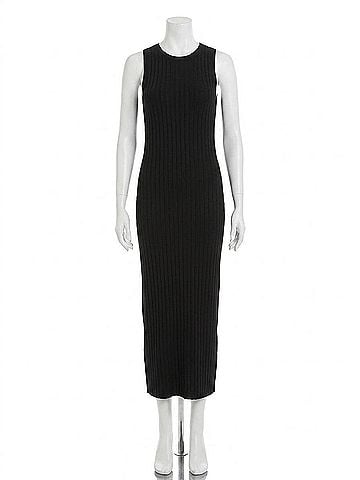 Z Supply Raewyn Rib Midi Dress in Black (view 1)