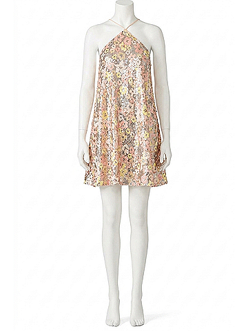 Steve Madden Catiana Sequin Halter Mini Dress in Pastel Multi (view 1)