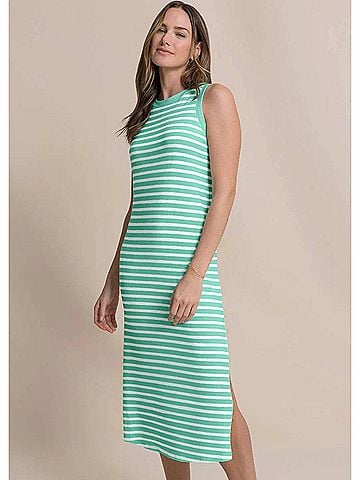 Southern Tide Ramona Stripe Midi Tank Dress in Gulf Shores (view 2)