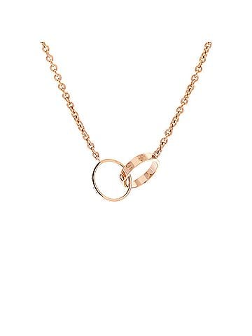 Cartier Love Interlocking Necklace 18K Rose Gold (view 1)