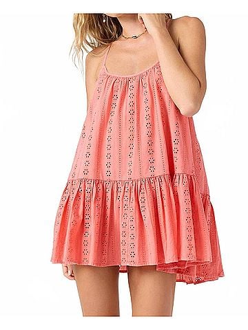 O'Neill Kylee Eyelet Mini Dress in Porcelain Rose (view 2)