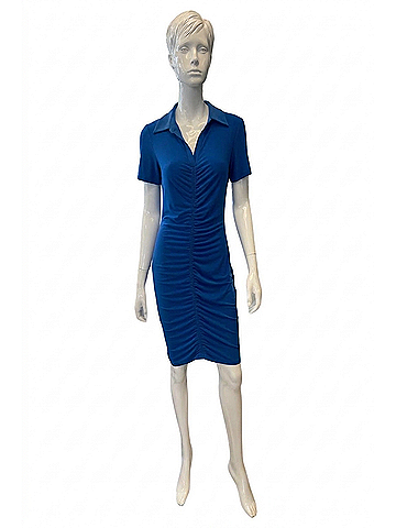 Joseph Ribkoff A-Line Polo Dress in Blue (view 1)