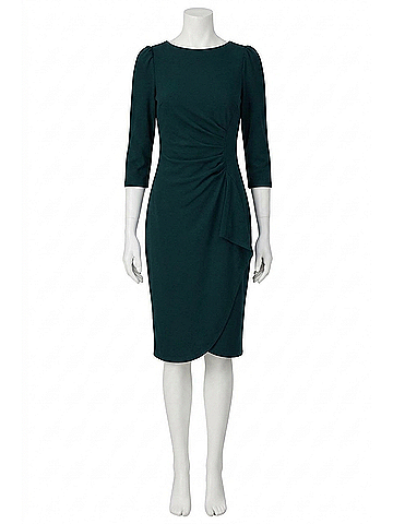 Joseph Ribkoff Scuba Sheeth Dress in Alpine Green (view 1)