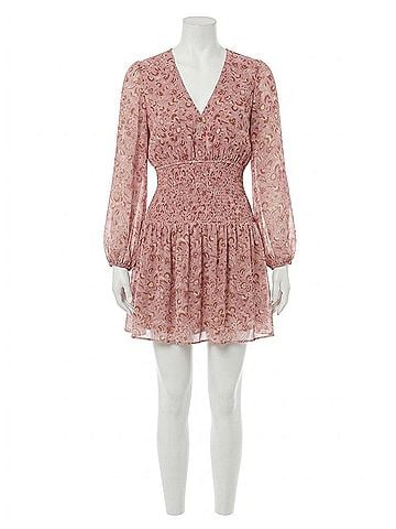Z Supply Adelaide Floral Mini Dress in Shadow Mauve (view 1)